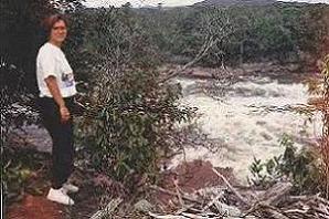 Delsi Villasmil, at a Grand Sabana Waterfall